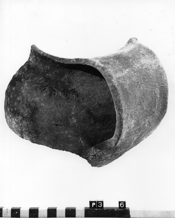 olla, frammento - ambito laziale (secc. XII/ XIV)
