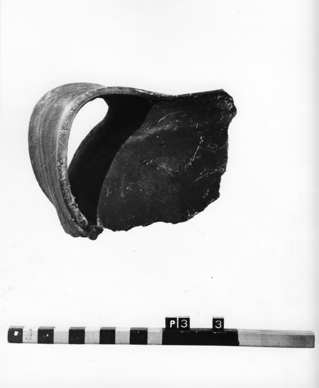 olla, frammento - ambito laziale (secc. XII/ XIV)