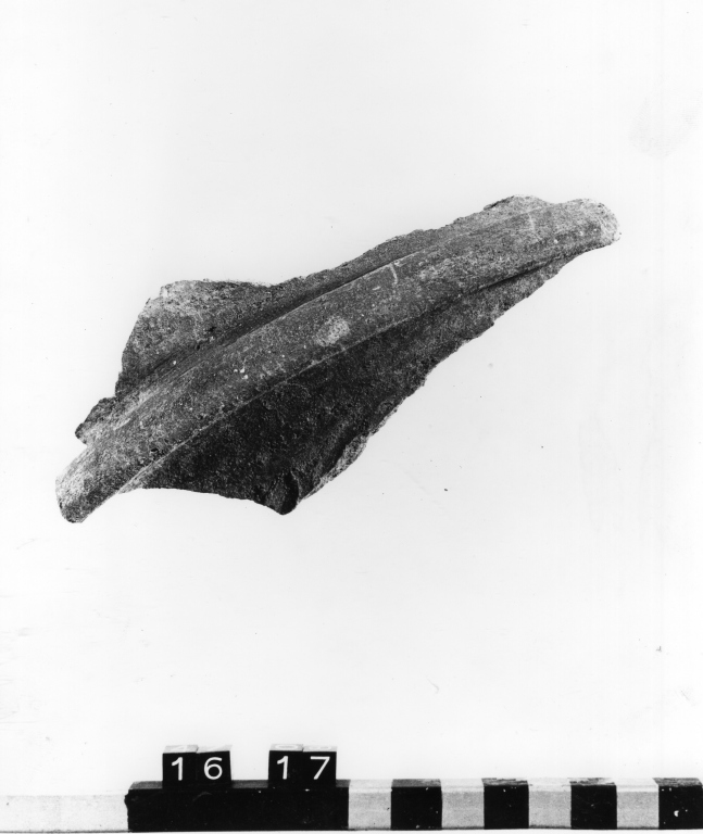 tegame, frammento - ambito laziale (secc. XII/ XV)