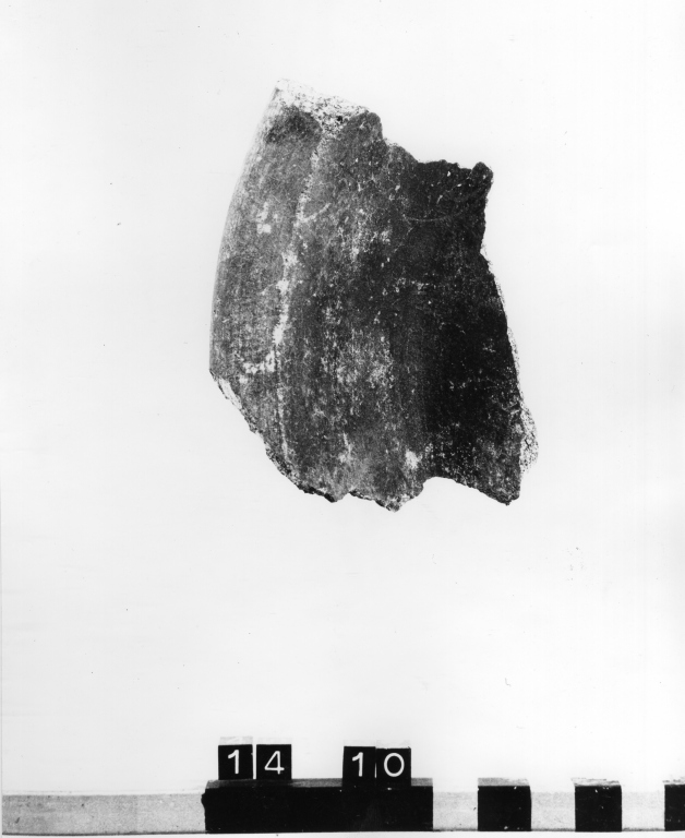 tegame, frammento - ambito laziale (secc. XII/ XIII)