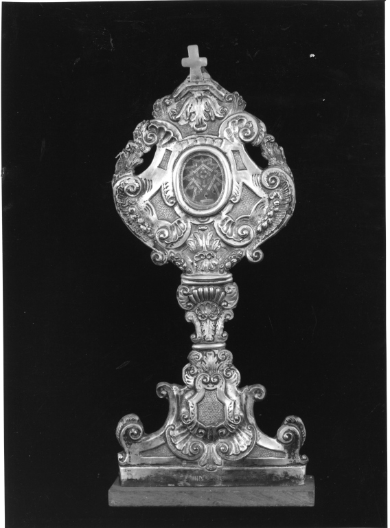 reliquiario - a ostensorio - ambito laziale (prima metà sec. XIX)