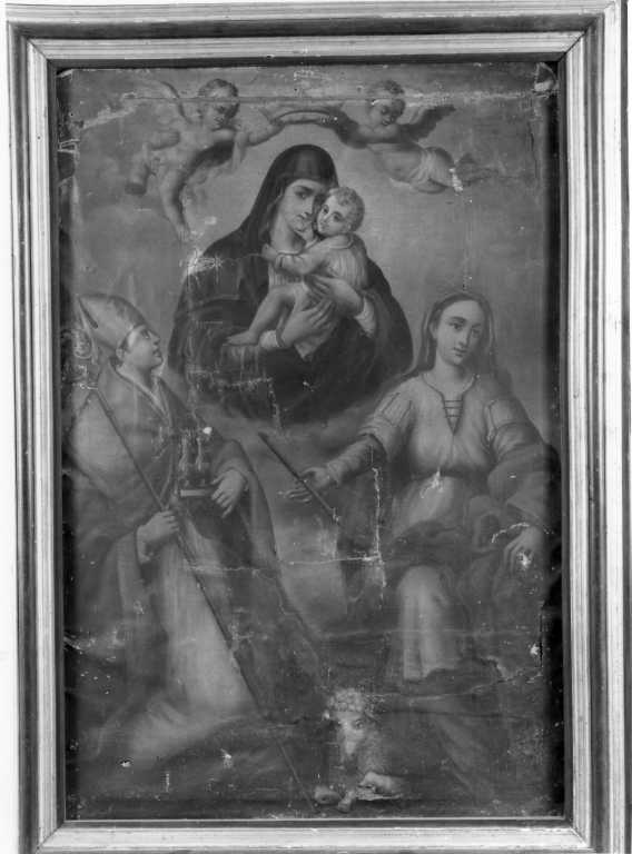 Madonna con Bambino e Santi (dipinto) - ambito laziale (sec. XIX)