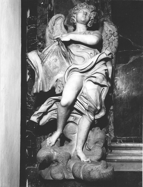 angelo con il velo della Veronica (scultura) di Bernini Gian Lorenzo (scuola) (sec. XVII)
