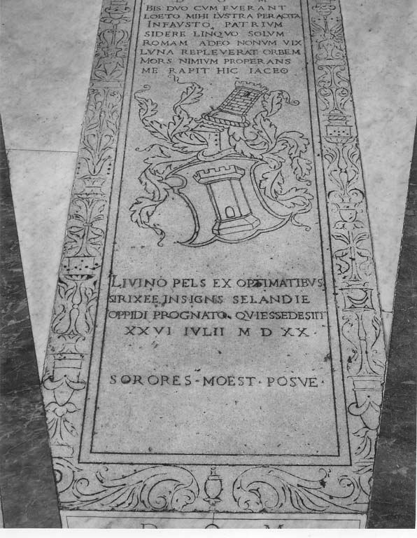 lapide tombale - ambito romano (sec. XVI)