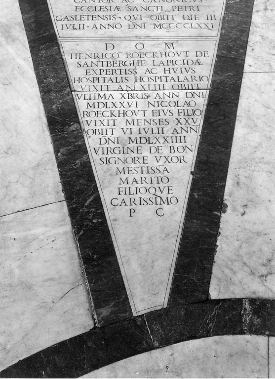 lapide tombale - ambito romano (sec. XVIII)