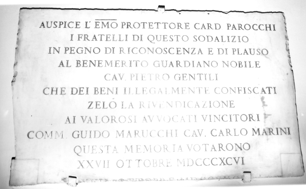 lapide commemorativa - ambito romano (sec. XIX)