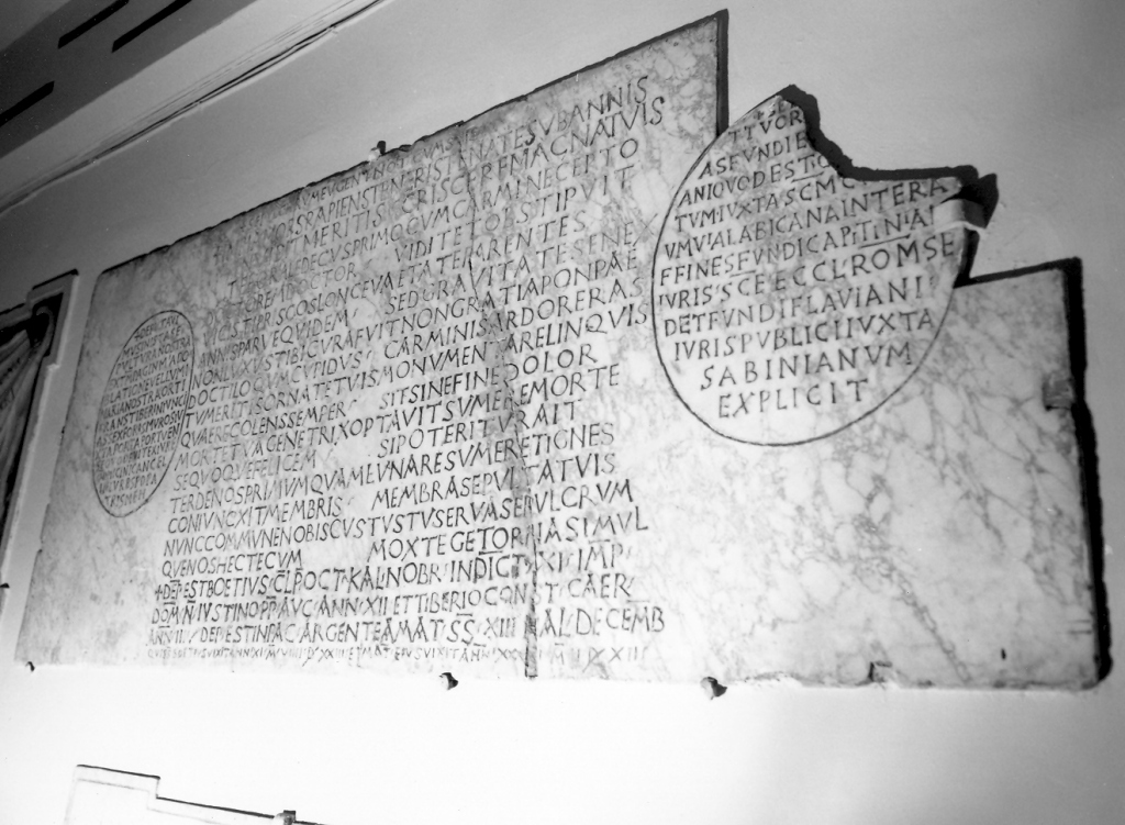 lapide tombale - ambito romano (sec. VI)