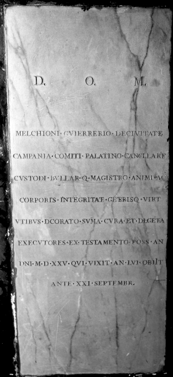 lapide tombale - ambito romano (sec. XVI)