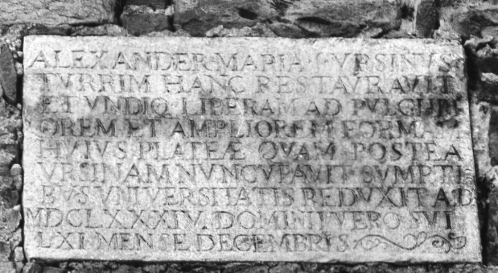 lapide commemorativa - ambito laziale (sec. XVII)