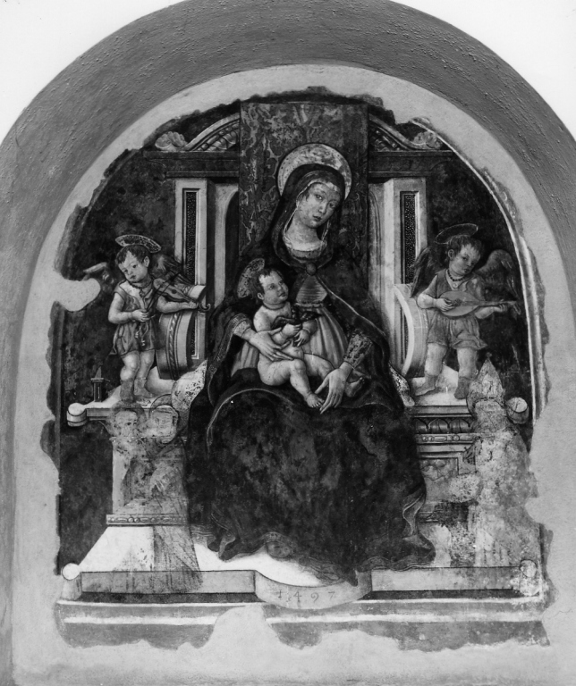 Madonna con Bambino e angeli (dipinto) - ambito ascolano (sec. XV)
