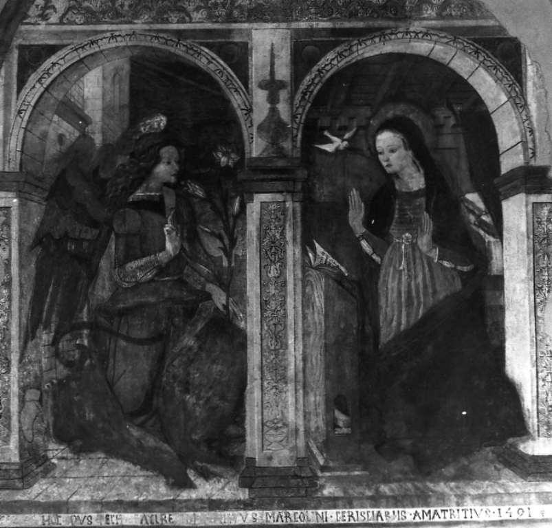 Annunciazione (dipinto) di Cappelli Dionisio (attribuito) (sec. XV)