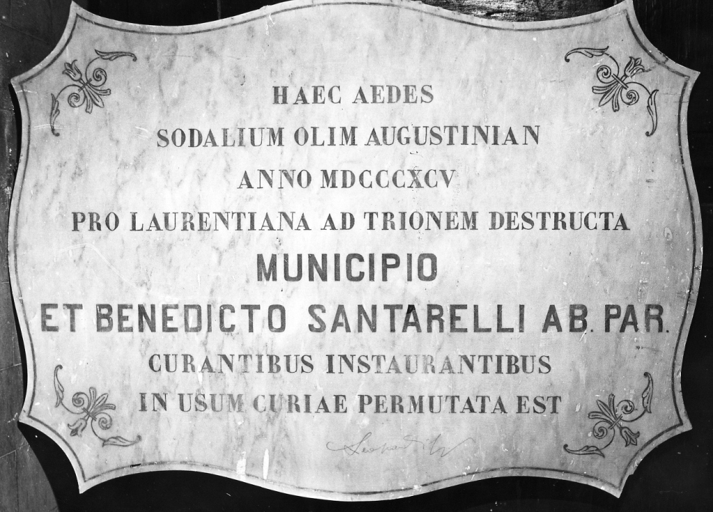 lapide commemorativa - ambito laziale (sec. XIX)