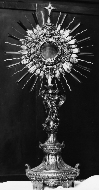 ostensorio - a raggiera - ambito laziale (sec. XVIII)