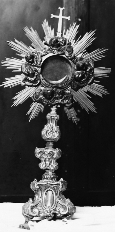 ostensorio - a raggiera - ambito laziale (sec. XVIII)