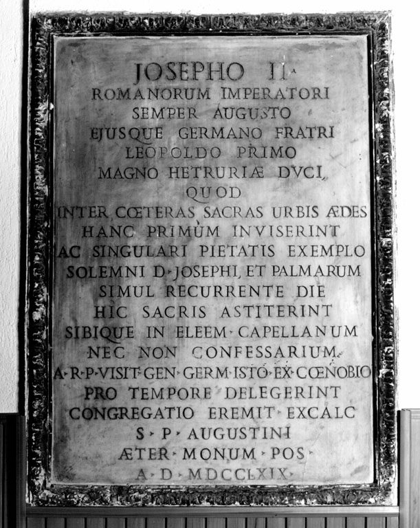 lapide commemorativa - ambito romano (sec. XVIII)