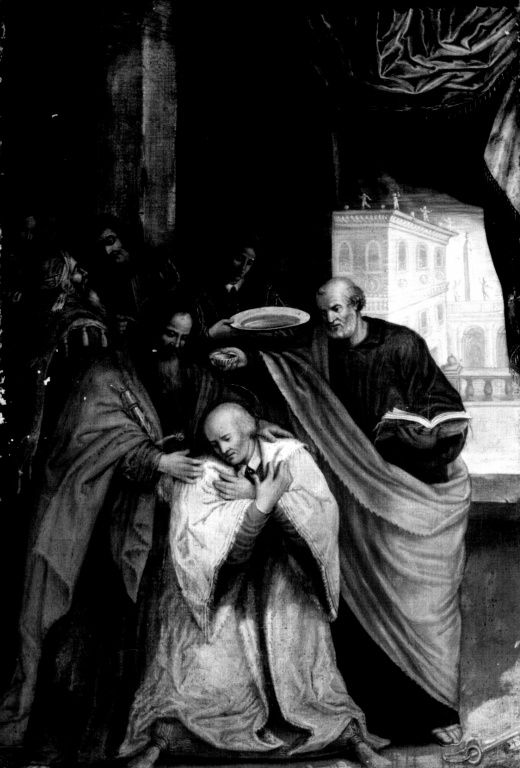 battesimo di San Pudente (dipinto) di Nucci Avanzino (attribuito) (ultimo quarto sec. XVI)
