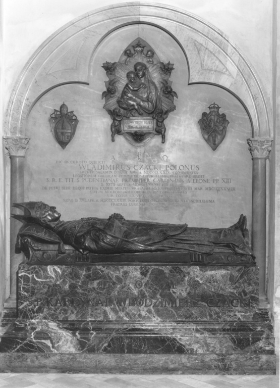 ritratto del cardinale Wladimiro Czacki giacente (statua) di Welonski Pius (sec. XIX)