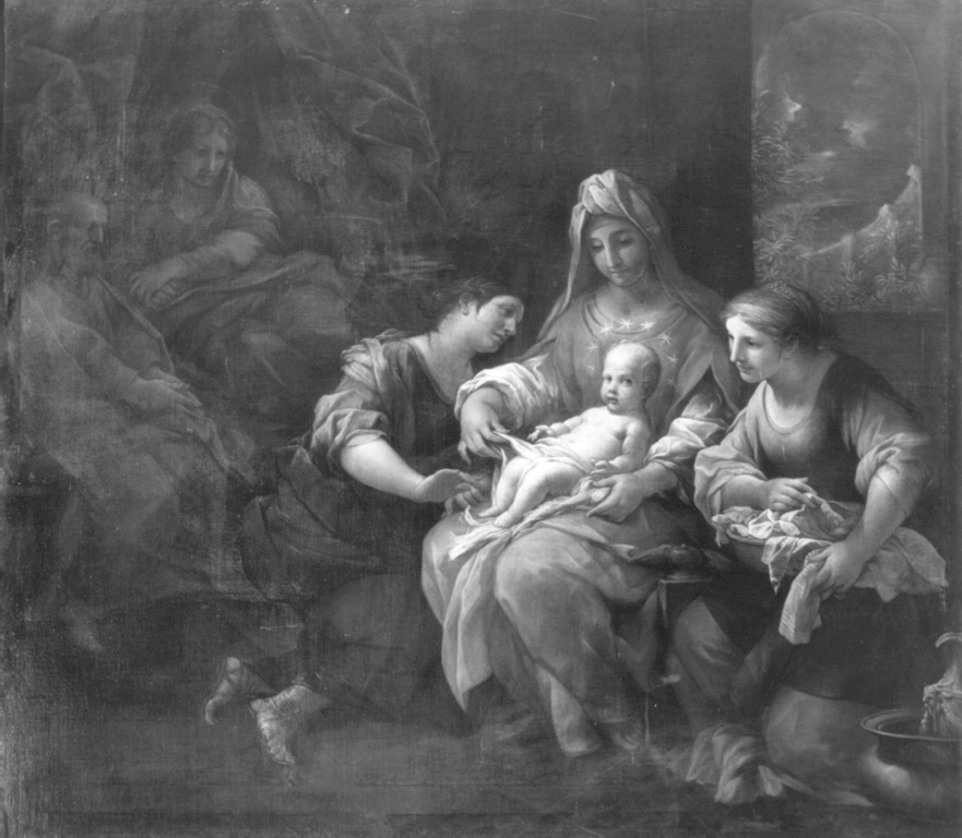 nascita di Maria Vergine (dipinto) di Baldi Lazzaro (sec. XVII)