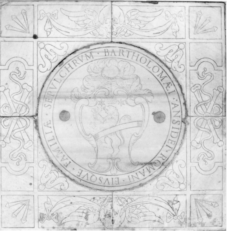 lapide tombale - bottega romana (sec. XVII)