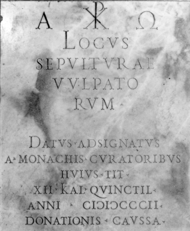 lapide tombale - bottega romana (sec. XIX)