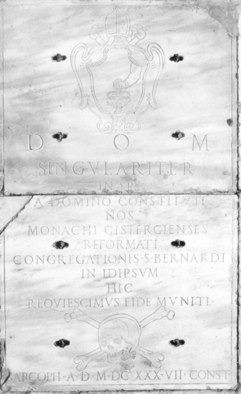 lapide tombale - bottega romana (sec. XVII)