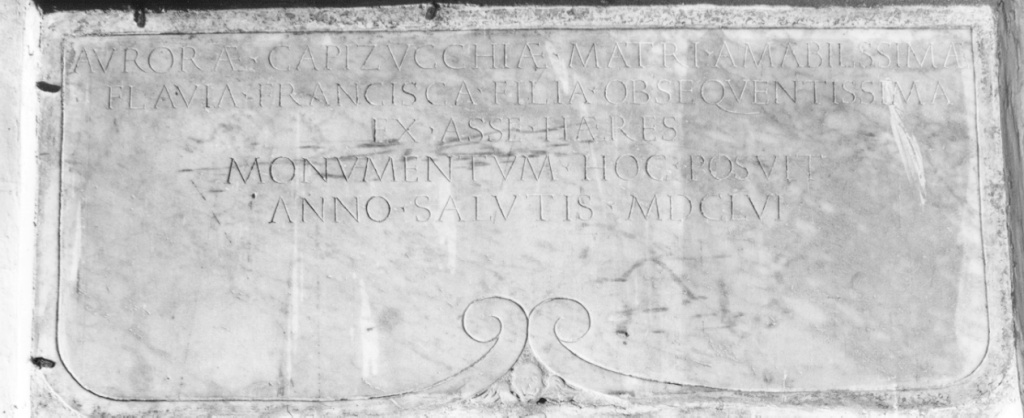lapide commemorativa - manifattura romana (sec. XVII)