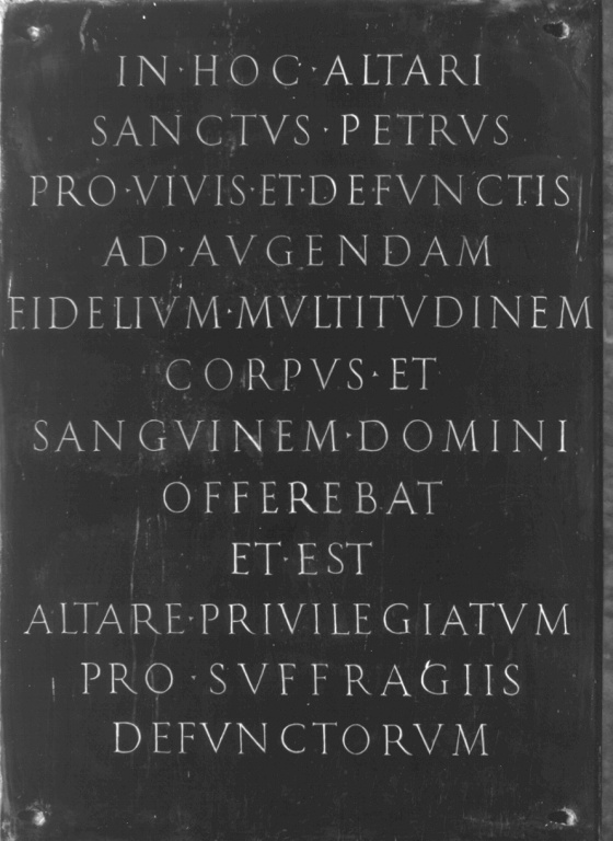 lapide commemorativa - bottega romana (sec. XVI)