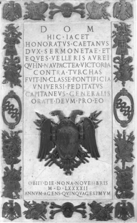 lapide tombale - ambito romano (sec. XVI)