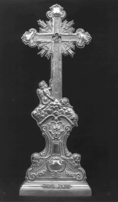 reliquiario - a croce - manifattura romana (prima metà sec. XIX)