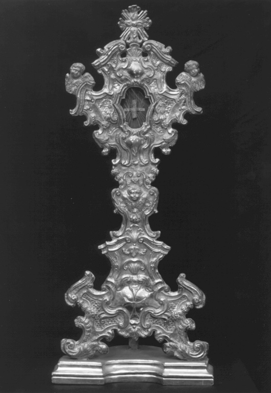 reliquiario - a ostensorio, serie - ambito romano (seconda metà sec. XVIII)