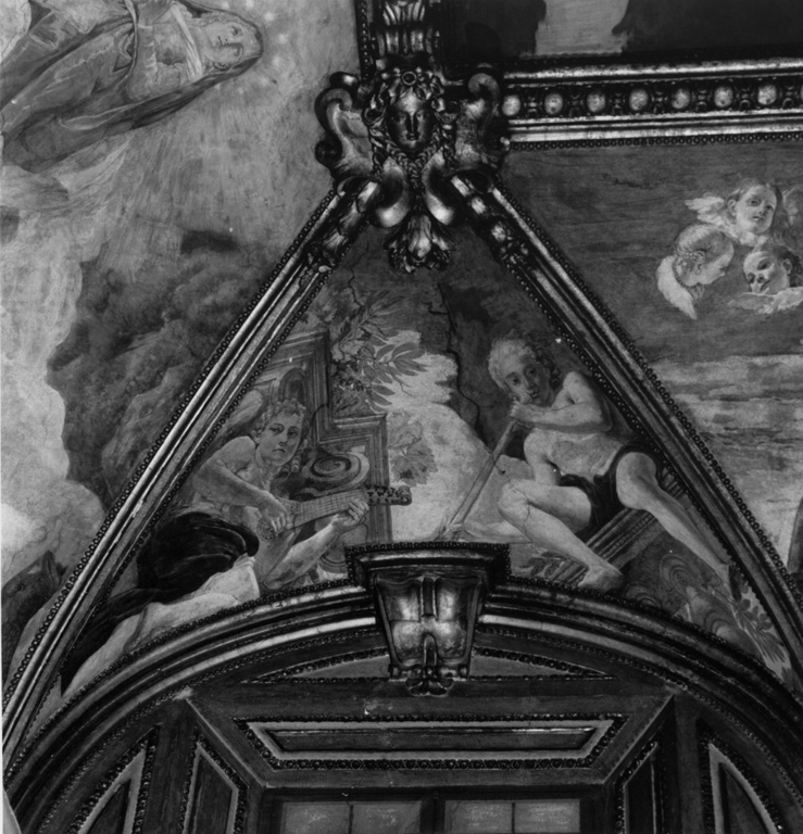 angeli musicanti (dipinto) di Gherardi Antonio (sec. XVII)