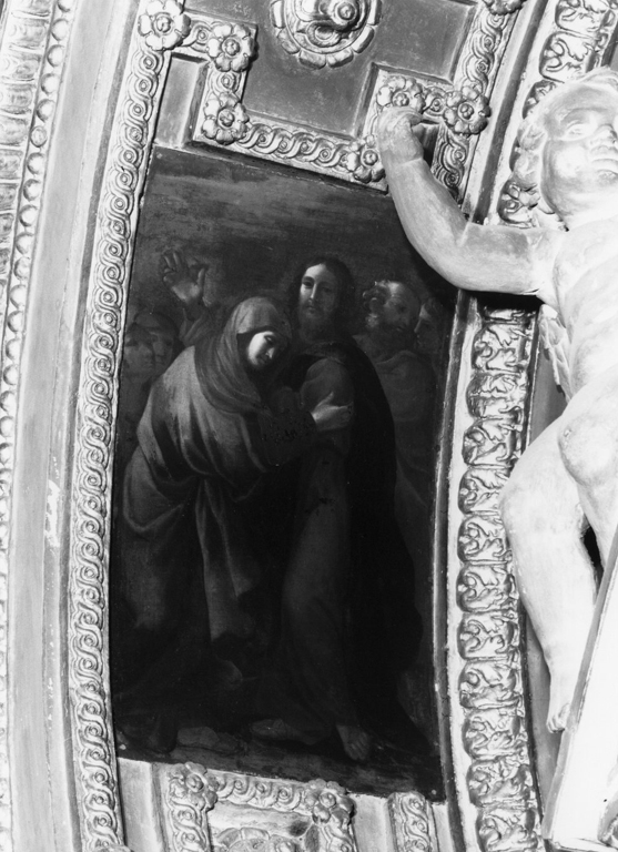 commiato di Cristo dalla Madonna (dipinto) di Grimaldi Giovan Francesco detto Bolognese (attribuito) (sec. XVII)