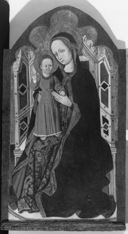 Madonna in trono con Bambino (dipinto) di Nelli Ottaviano di Martino (maniera) (prima metà sec. XV)