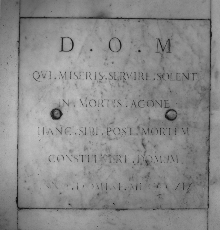 lapide tombale - manifattura romana (sec. XIX)