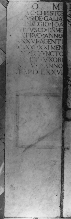 lapide tombale, frammento - manifattura romana (sec. XVI)
