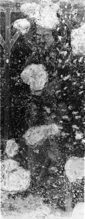 Santo (dipinto, frammento) - ambito laziale (sec. XIV)