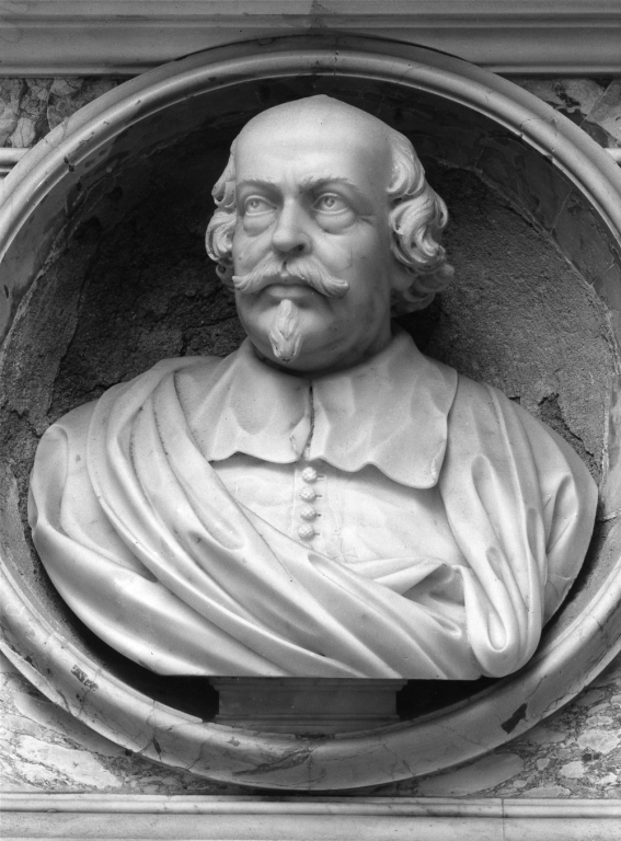 ritratto di Pietro da Cortona (busto) di Fioriti Bernardino detto Focoso (sec. XVII)