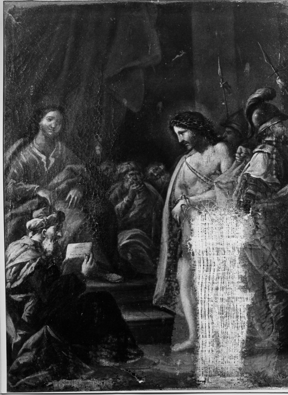 stazione I: Gesù condannato a morte (dipinto, elemento d'insieme) - ambito napoletano (sec. XVII)