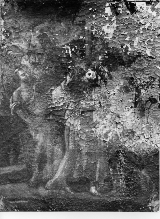 stazione V: Gesù aiutato da Simone il Cireneo a portare la croce (dipinto, elemento d'insieme) - ambito napoletano (sec. XVII)