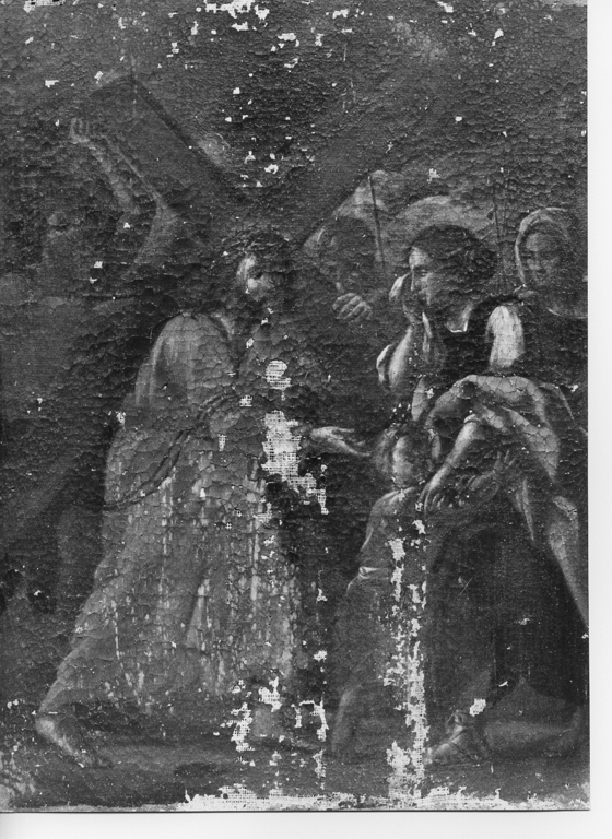 stazione VIII: Gesù consola le donne di Gerusalemme (dipinto, elemento d'insieme) - ambito napoletano (sec. XVII)