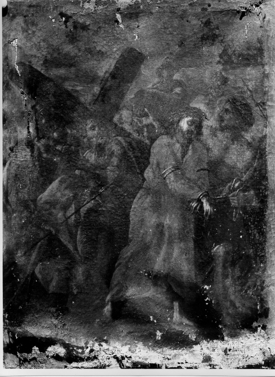 stazione II: Gesù caricato della croce (dipinto, elemento d'insieme) - ambito napoletano (sec. XVII)