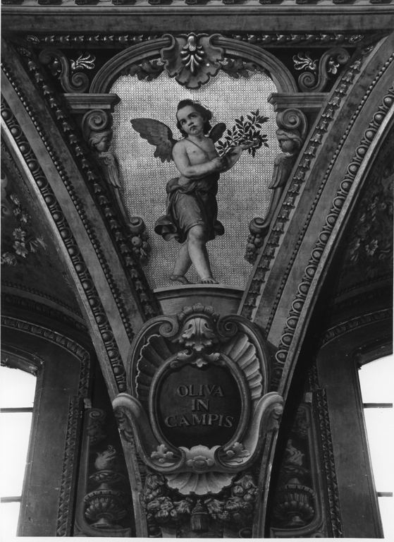 Angioletto con ramo d'ulivo (dipinto, elemento d'insieme) di Mariani Cesare (attribuito) (sec. XIX)