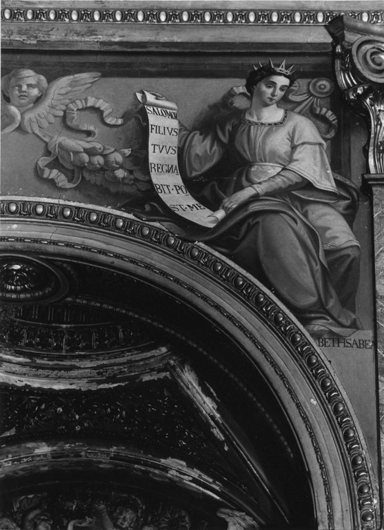 Bethsabea e Elisabetta (dipinto, complesso decorativo) di Mariani Cesare (attribuito) (sec. XIX)