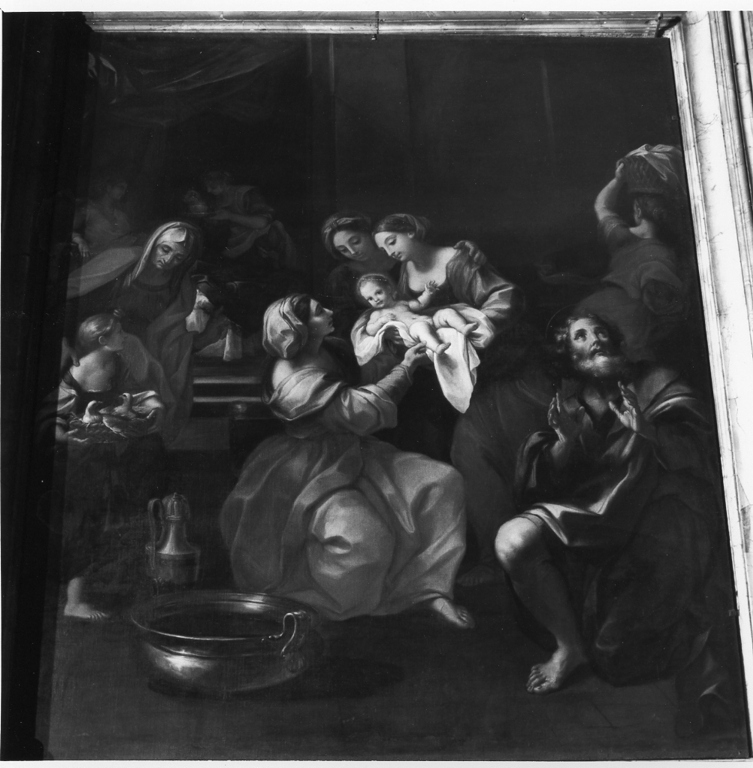 La natività della Vergine (dipinto) di Chiari Giuseppe Bartolomeo (attribuito) (ultimo quarto sec. XVII)