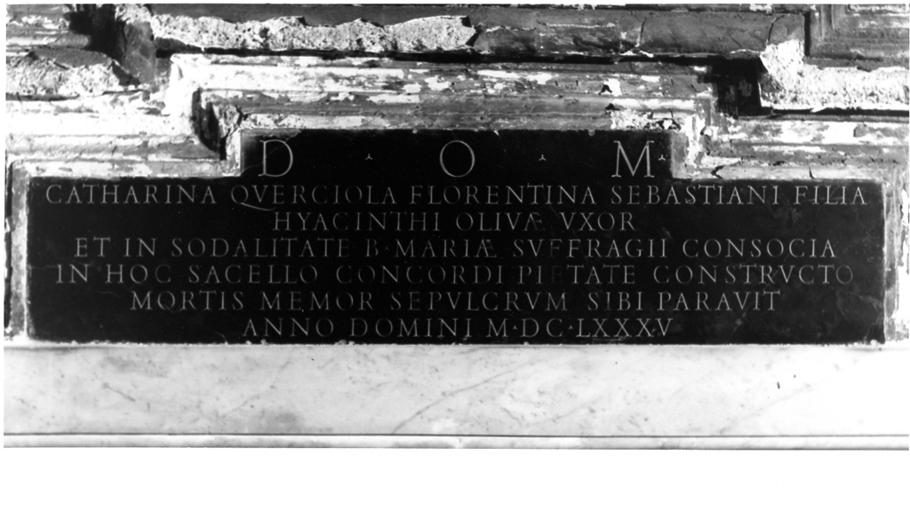 lapide commemorativa - ambito romano (sec. XVII)