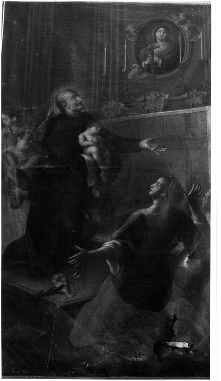 miracolo di San Giuseppe Calasanzio (dipinto) di Ceccarini Sebastiano (attribuito) (terzo quarto sec. XVIII)