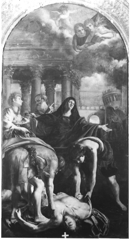 Santa Ciriaca fa seppellire i martiri cristiani (dipinto, opera isolata) di Savonanzi Emilio (attribuito) (sec. XVII)