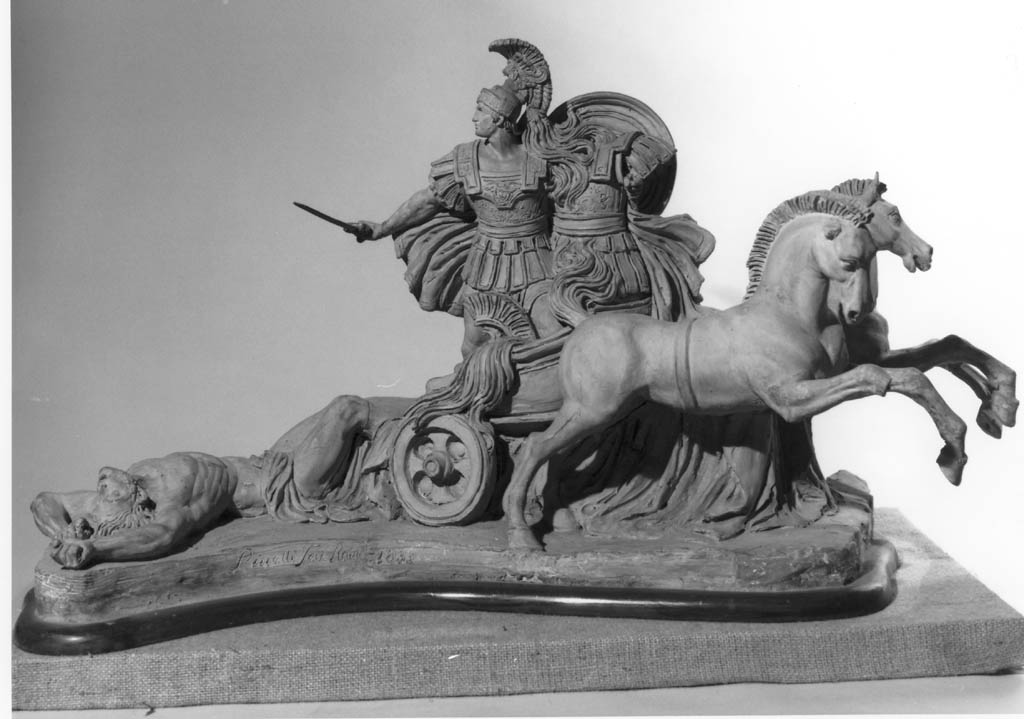 Achille trascina il corpo di Ettore (gruppo scultoreo) di Pinelli Bartolomeo (sec. XIX)
