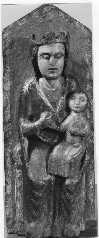 Madonna con Bambino in trono (rilievo) - ambito umbro - abruzzese (fine sec. XIII)