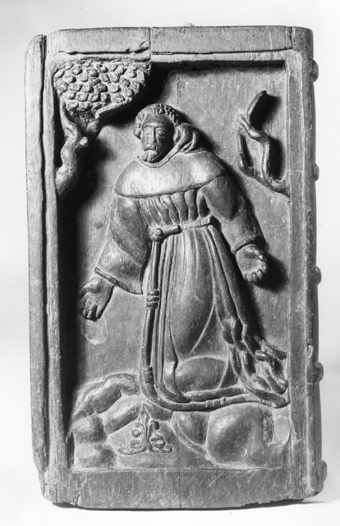 San Francesco d'Assisi in preghiera (rilievo) - ambito Italia centrale (sec. XIX)